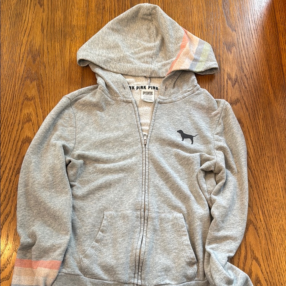 Gray Victoria Secrets Pink Hoodie